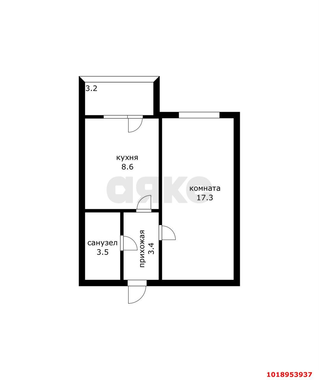 Фото №10: 1-комнатная квартира 36&nbsp;м², 4/6&nbsp;эт. - Краснодар, Прикубанский внутригородской округ, мкр. Музыкальный, ул. имени С.В. Рахманинова, 17