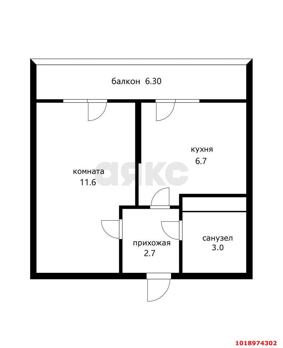 Фото №3: 1-комнатная квартира 35&nbsp;м², 9/19&nbsp;эт. - Краснодар, Прикубанский внутригородской округ, мкр. жилой комплекс Грани, ул. Западный Обход, 45к2