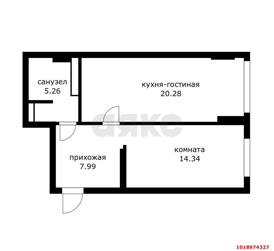 Фото №12: 1-комнатная квартира 47&nbsp;м², 9/9&nbsp;эт. - Краснодар, Прикубанский внутригородской округ, мкр. жилой комплекс Новые Сезоны, ул. Скандинавская, 1к13