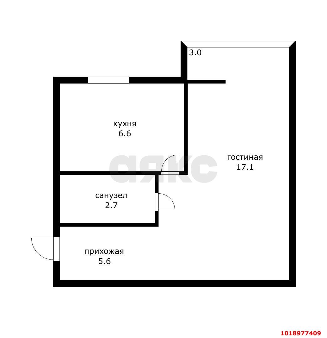 Фото №17: 1-комнатная квартира 20&nbsp;м², 4/5&nbsp;эт. - Краснодар, Центральный внутригородской округ, мкр. Черёмушки, ул. Ставропольская, 268