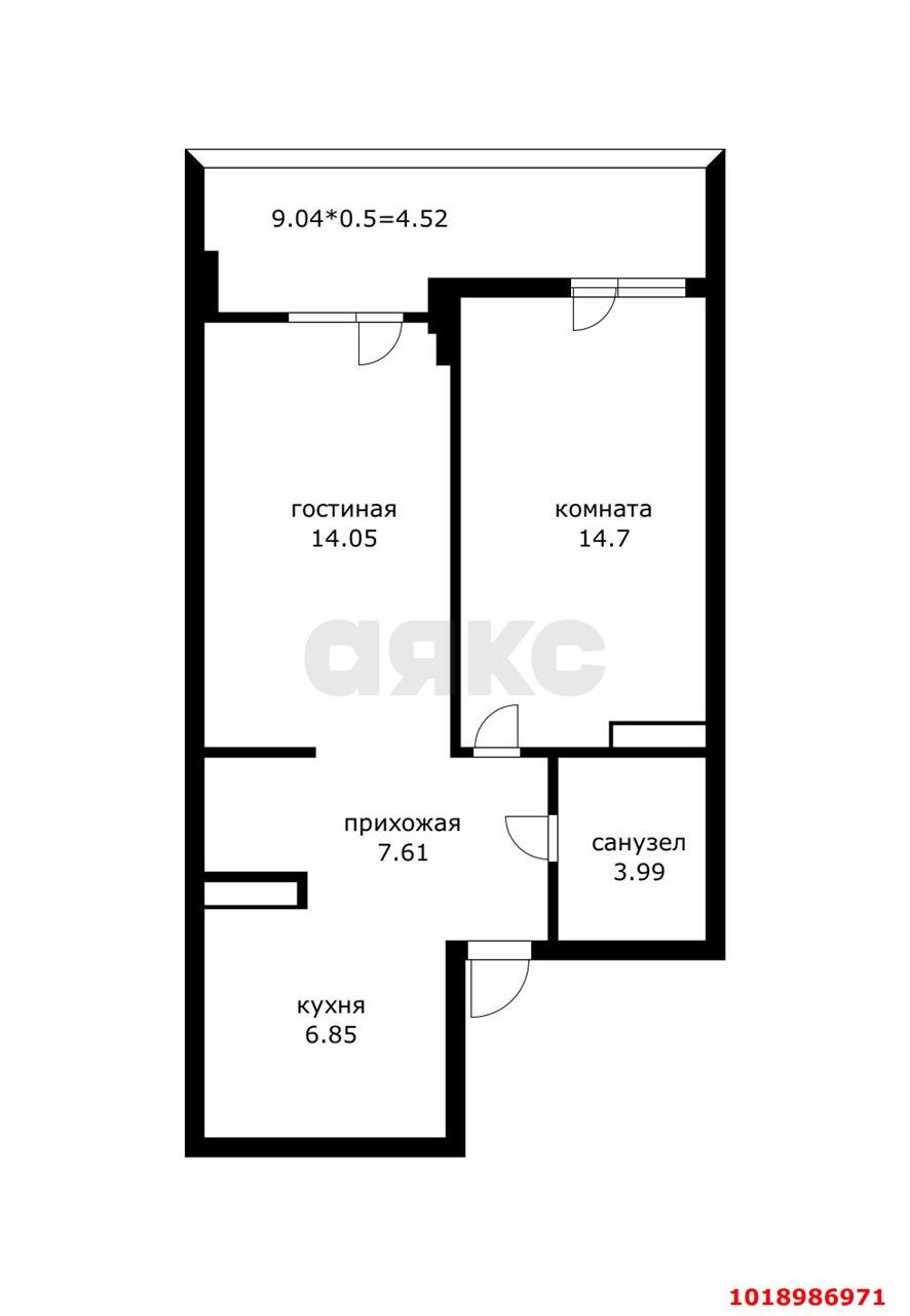 Фото №13: 1-комнатная квартира 51&nbsp;м², 10/21&nbsp;эт. - Краснодар, Прикубанский внутригородской округ, жилой комплекс Мозаика, ж/м имени Демьяна Бедного, ул. Степная, 1/1