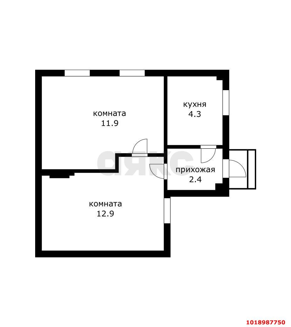 Фото №15: 2-комнатная квартира 31&nbsp;м², 1/1&nbsp;эт. - Краснодар, Центральный внутригородской округ, мкр. Центральный, ул. Костылева, 27