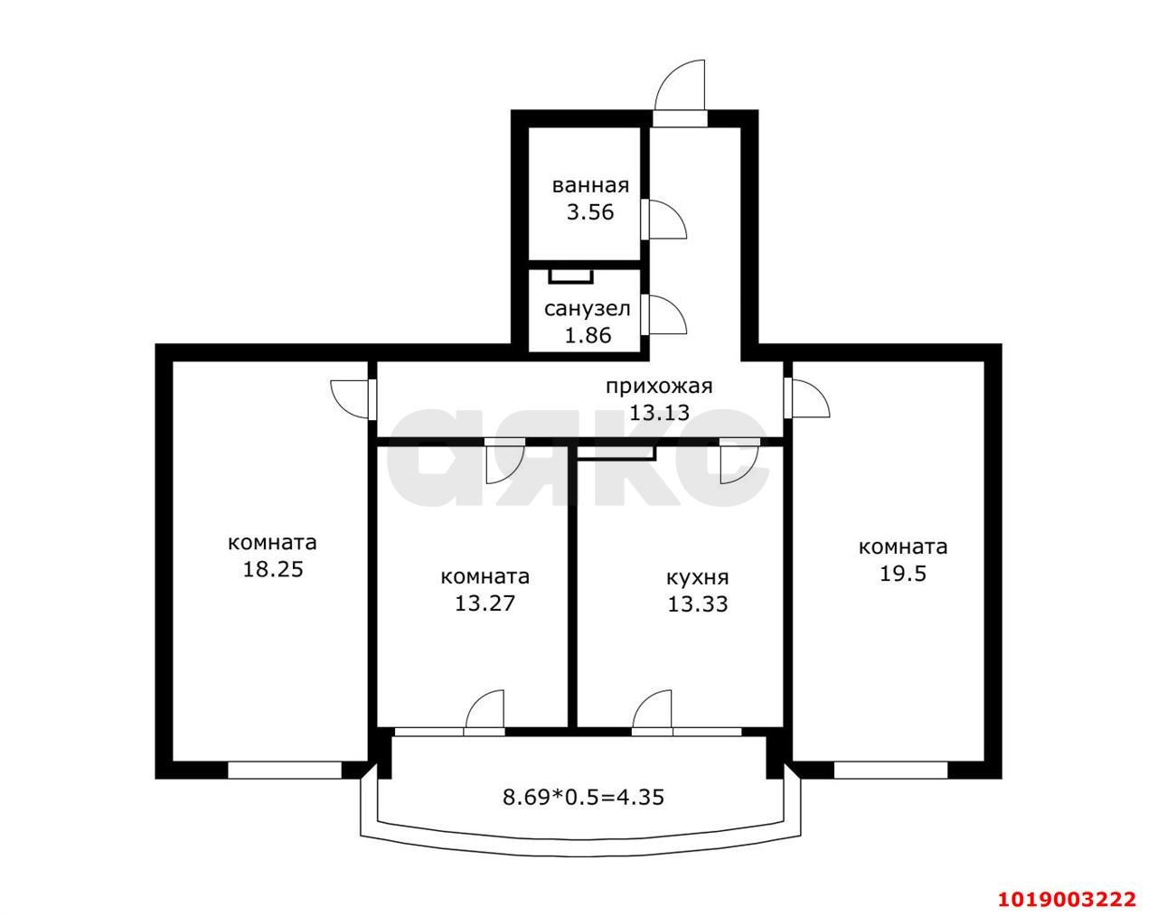 Фото №28: 3-комнатная квартира 87&nbsp;м², 22/24&nbsp;эт. - Краснодар, Прикубанский внутригородской округ, ЖК Губернский, мкр. 2-й квартал, ул. имени Героя Георгия Бочарникова, 1