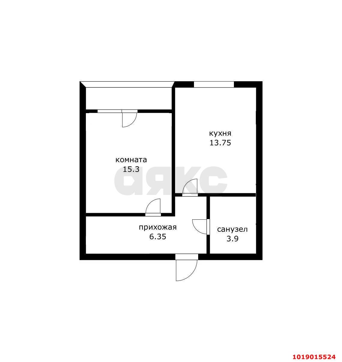 Фото №9: 1-комнатная квартира 44&nbsp;м², 5/10&nbsp;эт. - Яблоновский, мкр. ЖК Компаньон-Сити, ул. Шоссейная, 63к14