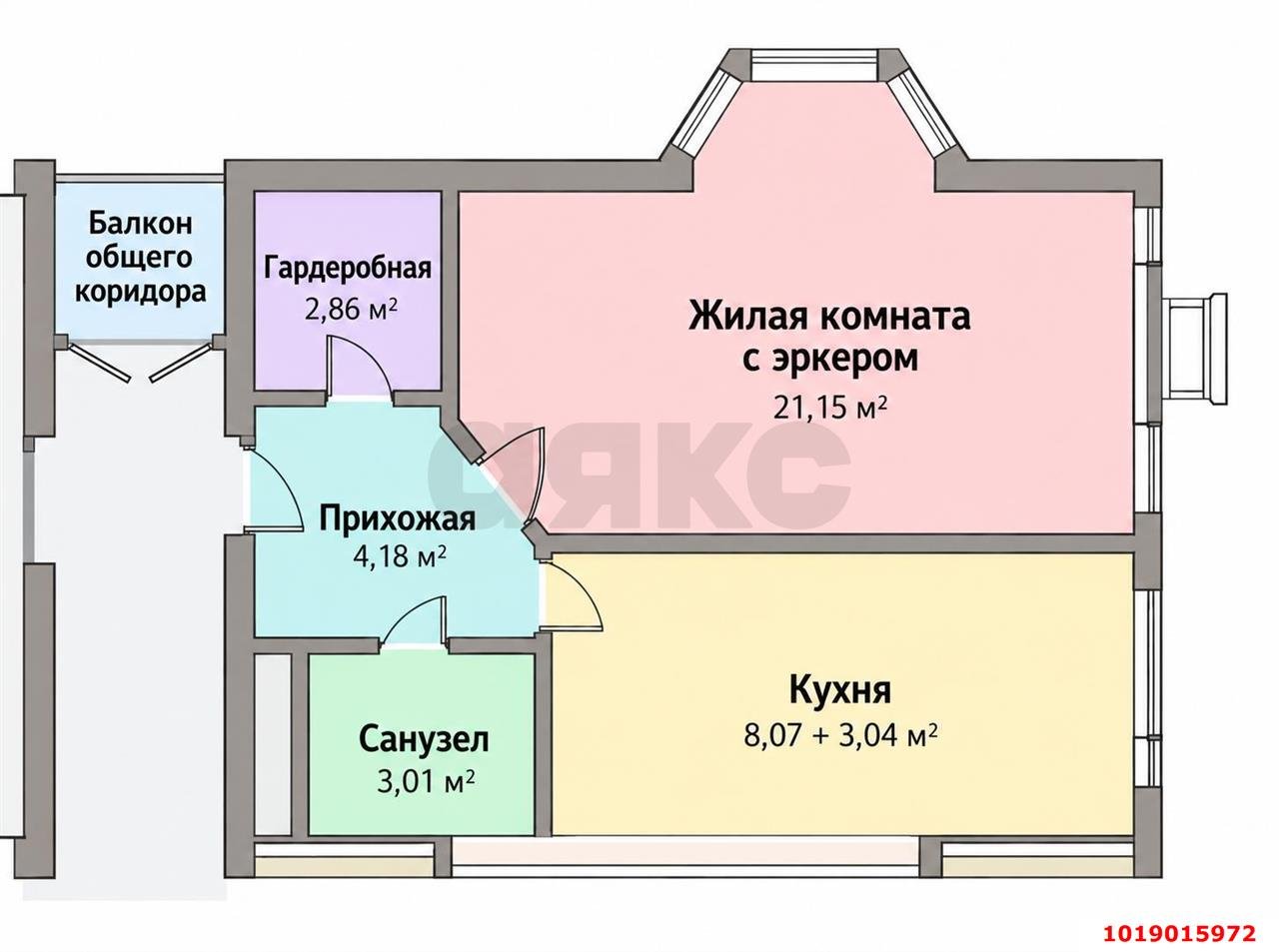 Фото №16: 1-комнатная квартира 40&nbsp;м², 6/13&nbsp;эт. - Краснодар, Прикубанский внутригородской округ, Фестивальный, мкр. Солнечный, ул. имени Симиренко, 45