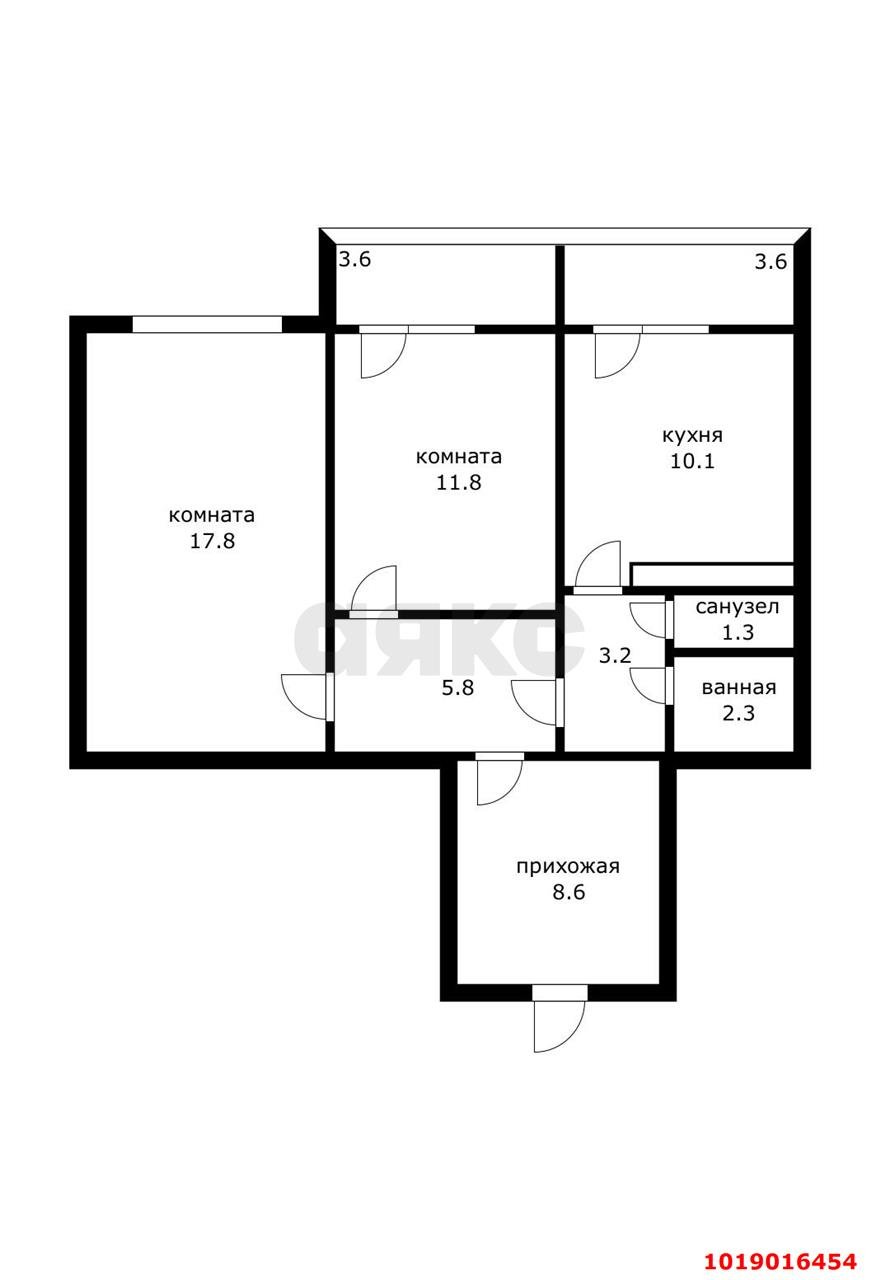 Фото №20: 2-комнатная квартира 65&nbsp;м², 2/5&nbsp;эт. - Краснодар, Прикубанский внутригородской округ, мкр. Молодёжный, ул. Душистая, 73