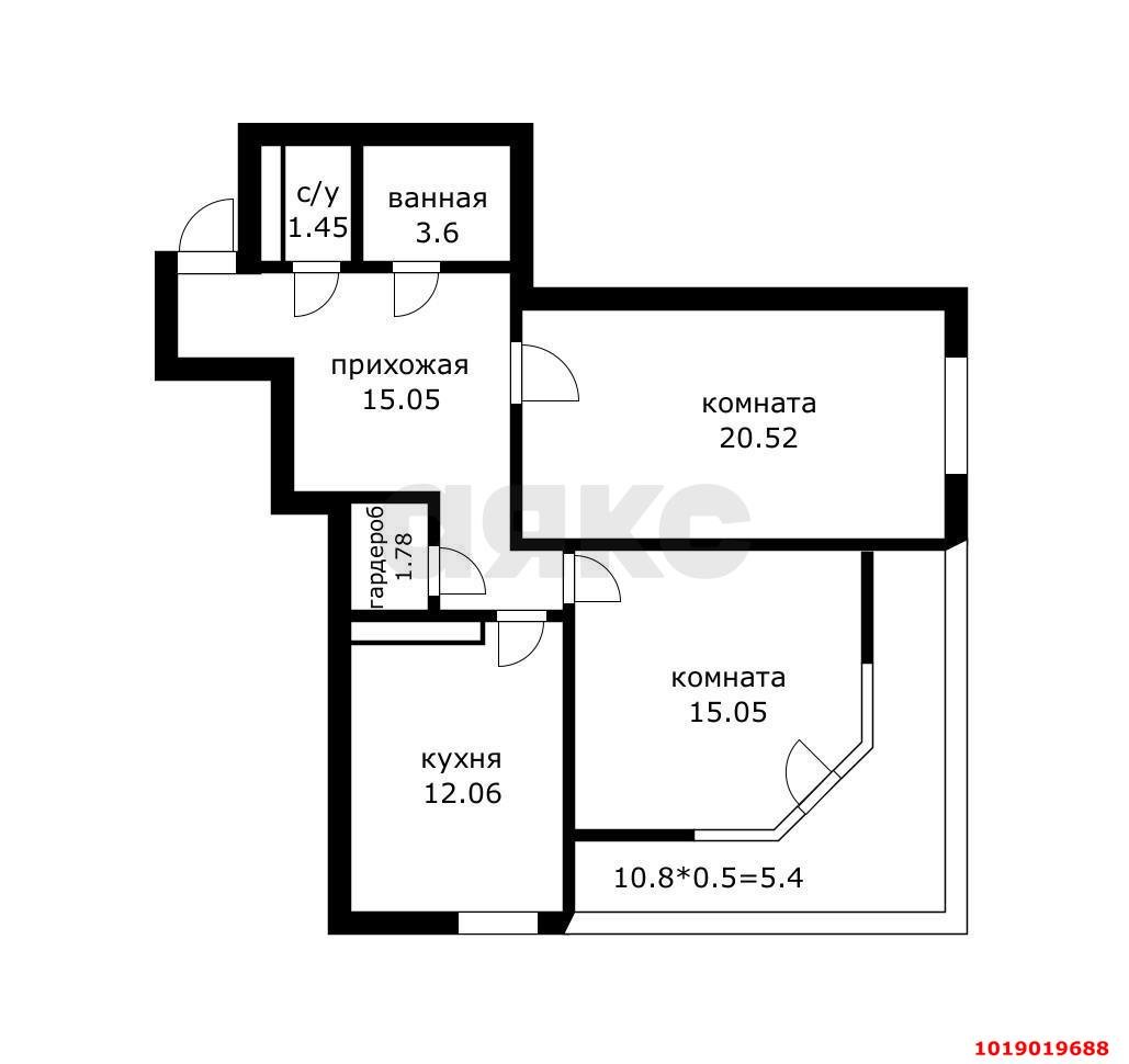Фото №6: 2-комнатная квартира 78&nbsp;м², 14/18&nbsp;эт. - Краснодар, Центральный внутригородской округ, мкр. Центральный, ул. Митрофана Седина, 131