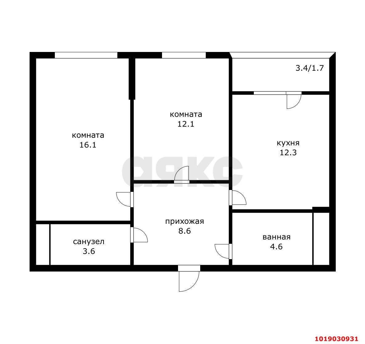 Фото №24: 2-комнатная квартира 62&nbsp;м², 5/24&nbsp;эт. - Краснодар, Центральный внутригородской округ, Табачная Фабрика, мкр. ЖК Все Свои Вип, ул. Колхозная, 5/2к1