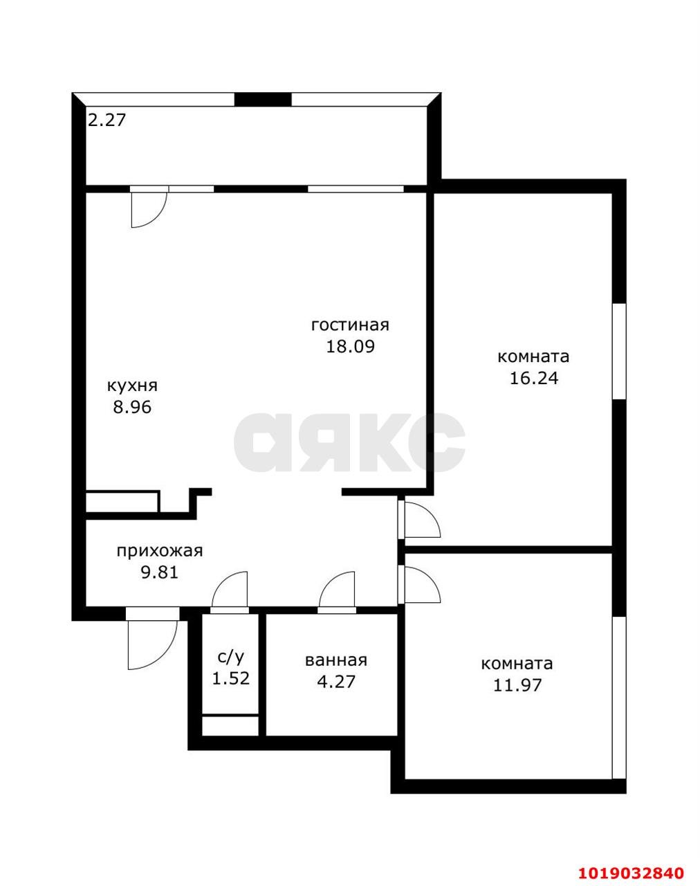 Фото №14: 3-комнатная квартира 73&nbsp;м², 1/9&nbsp;эт. - Знаменский, Карасунский внутригородской округ, мкр. Родные Просторы, ул. Природная, 10Бк1