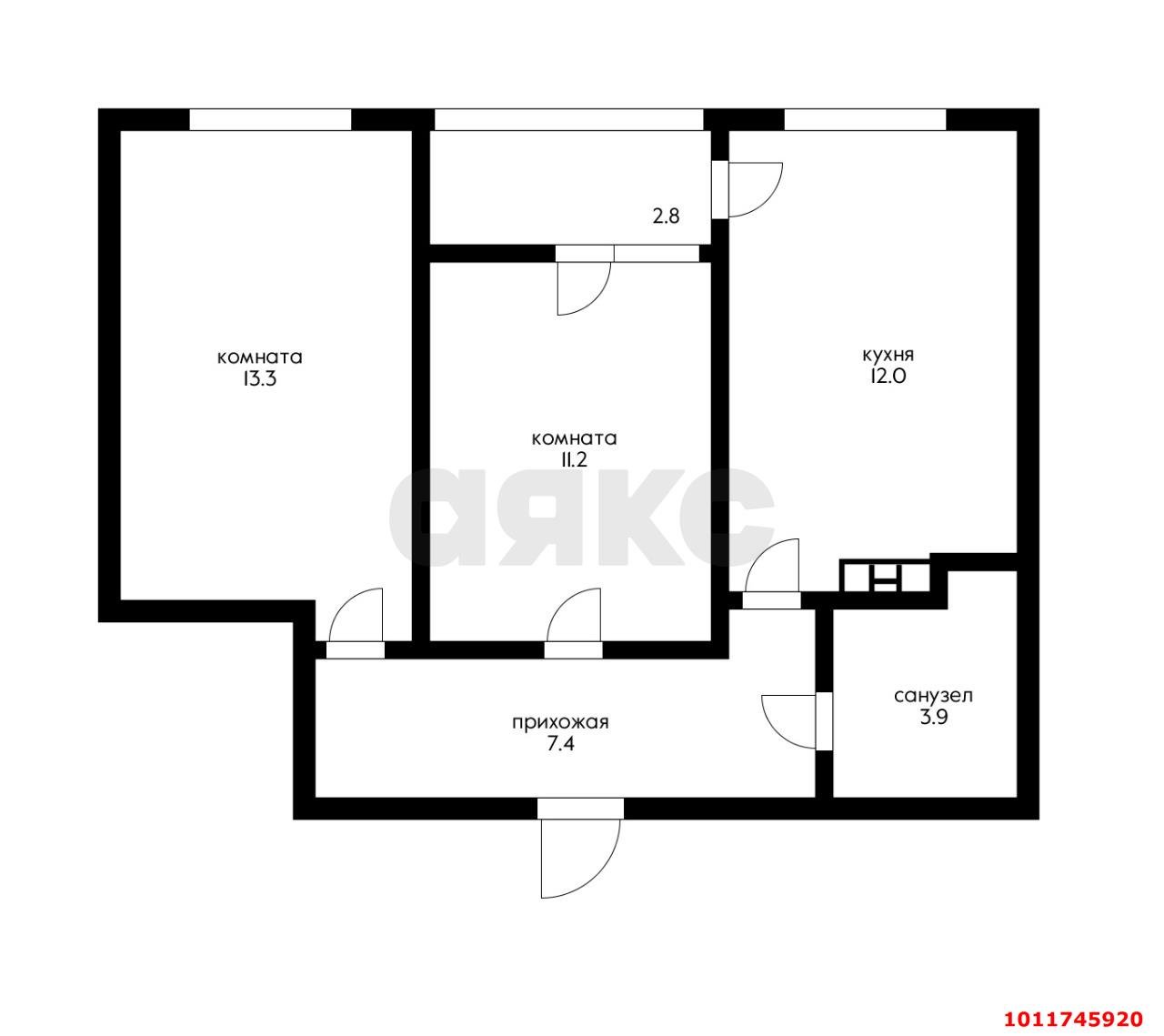 Фото №4: 2-комнатная квартира 50 м² - Краснодар, жилой комплекс Самолёт, ул. Западный Обход, 39/2к6