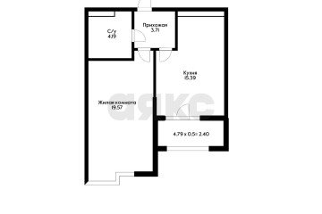 Фото №2: 1-комнатная квартира 45 м² - Краснодар, мкр. Школьный, ул. Школьная, 1