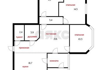 Фото №2: 4-комнатная квартира 96 м² - Краснодар, мкр. Фестивальный, ул. Яна Полуяна, 53