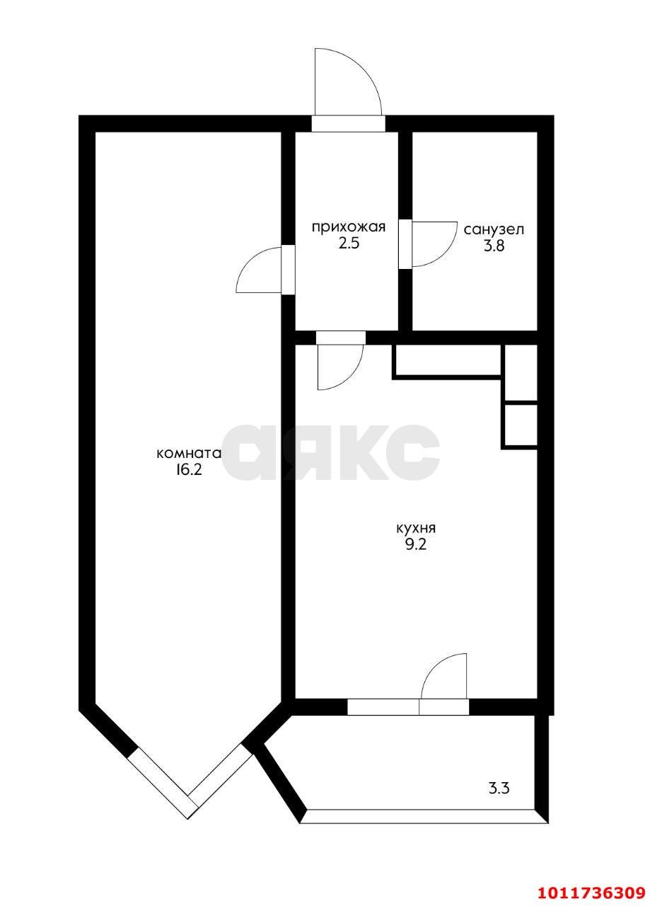 Фото №7: 1-комнатная квартира 38 м² - Энем, ул. Иркутско-Пинской Дивизии, 3/7