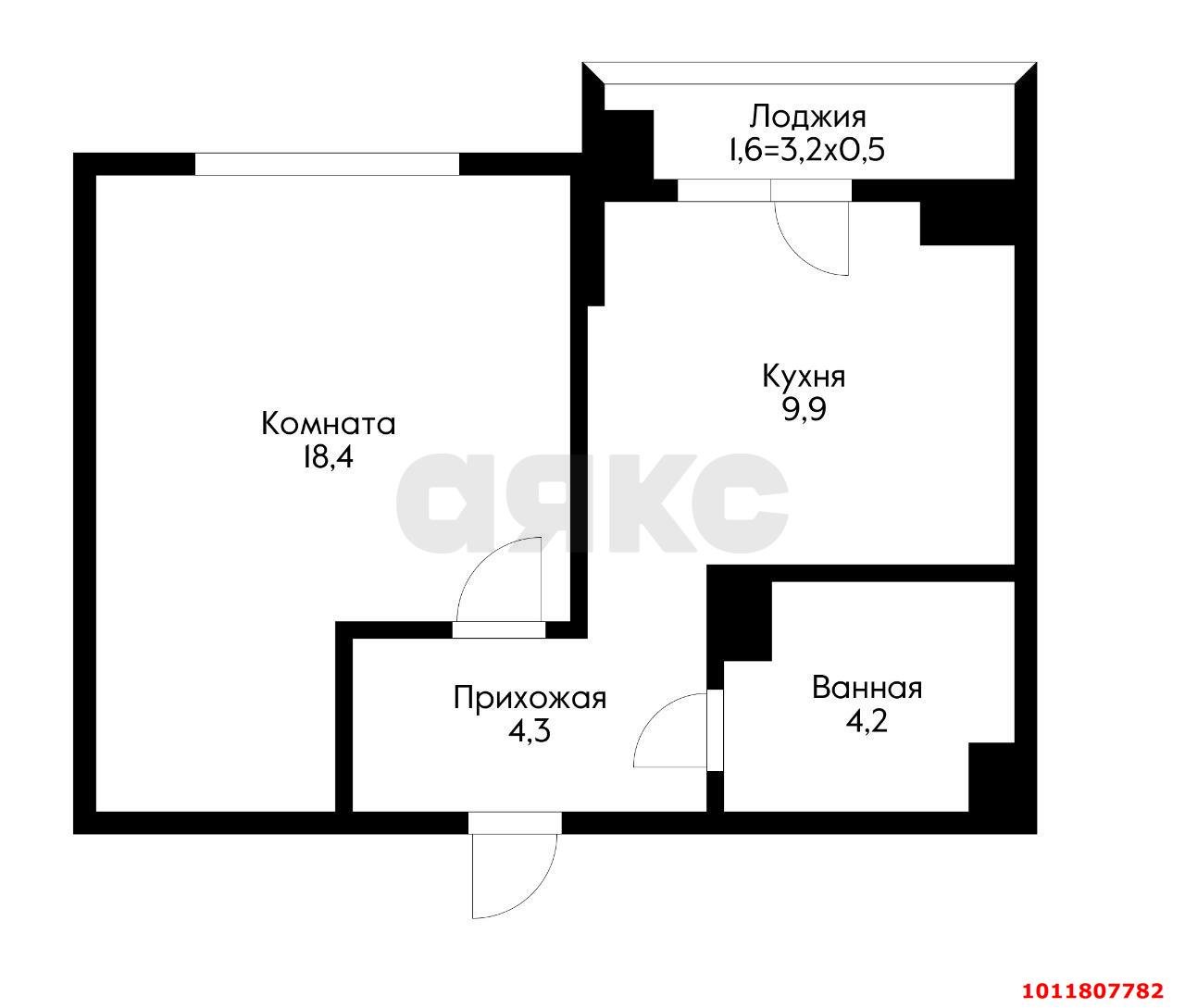 Фото №5: 1-комнатная квартира 38 м² - Краснодар, жилой комплекс Бауинвест, ул. Героев-Разведчиков, 11/5