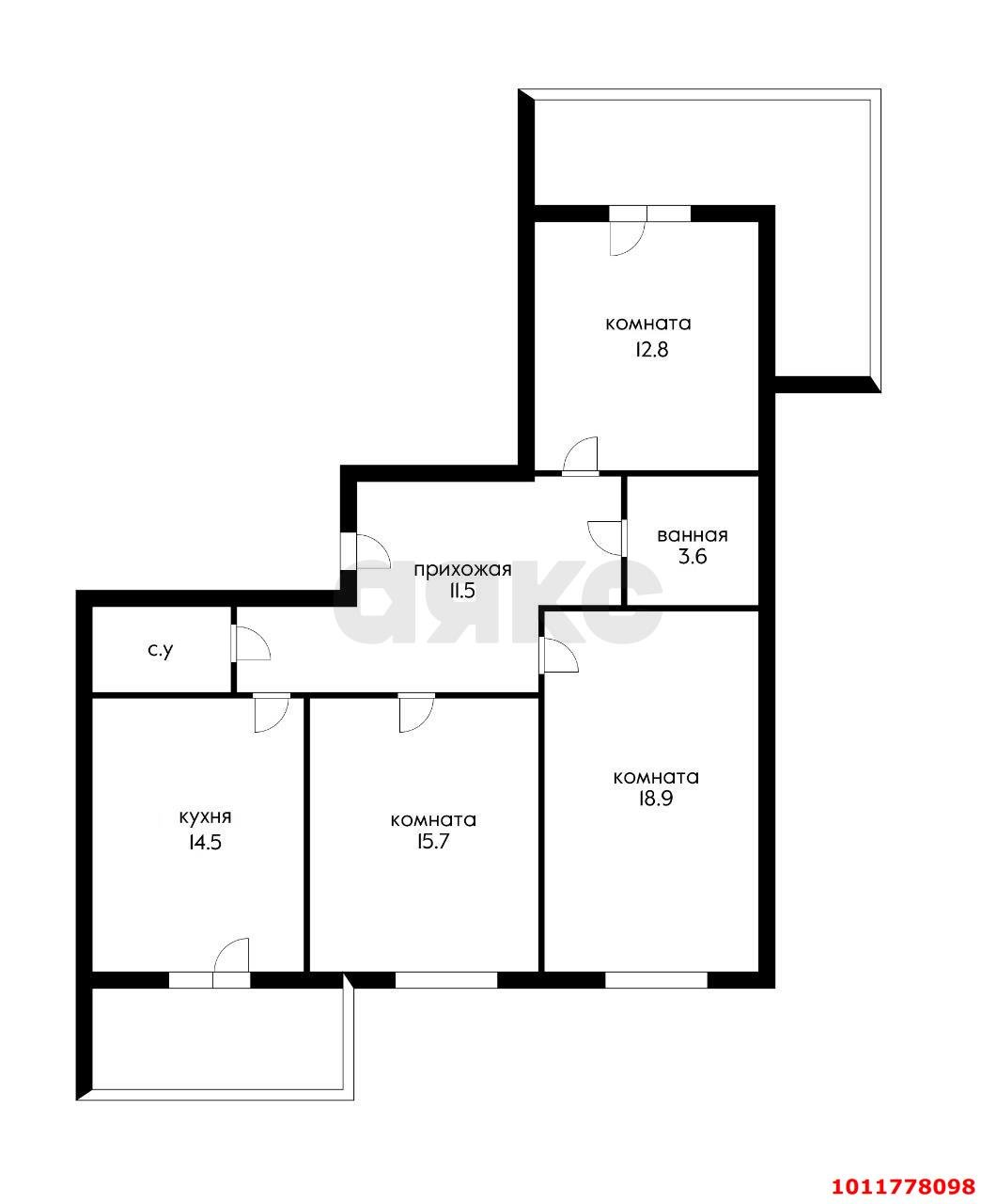 Фото №15: 3-комнатная квартира 90 м² - Краснодар, Восточно-Кругликовский, ул. им. Героя Яцкова И.В., 18