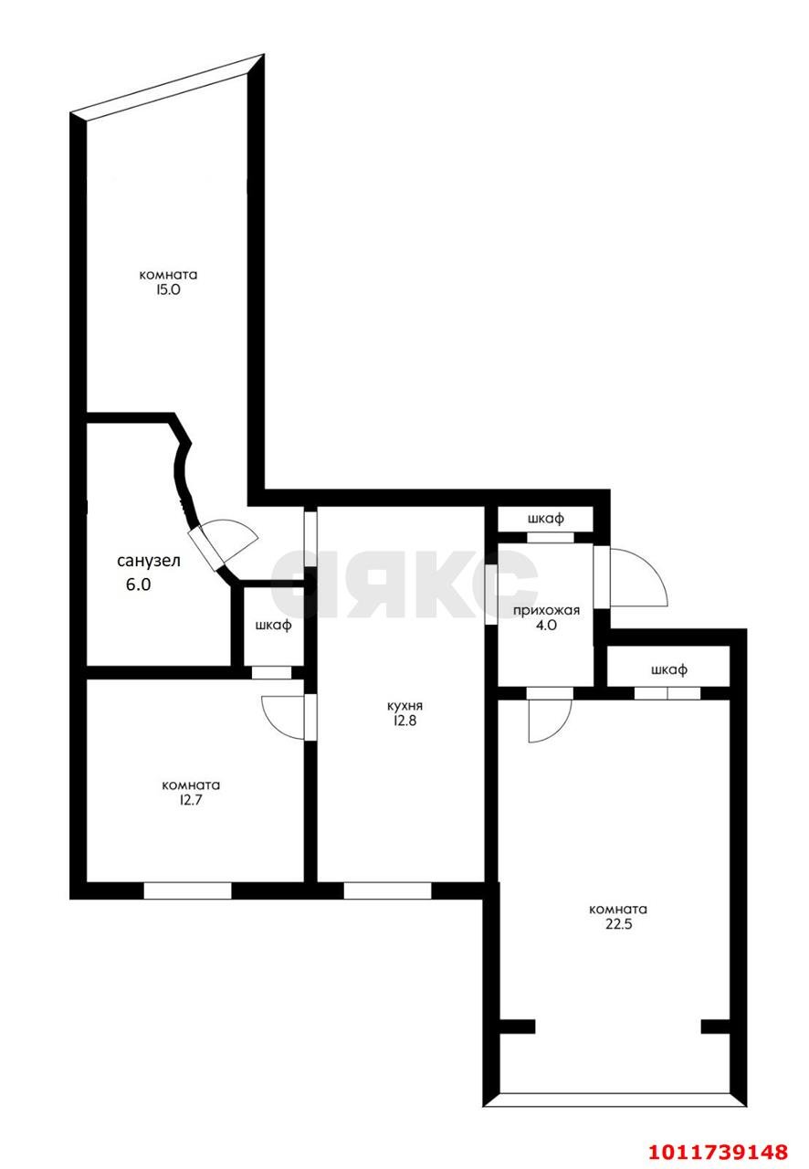 Фото №18: 3-комнатная квартира 66 м² - Краснодар, Комсомольский, ул. Сормовская, 116