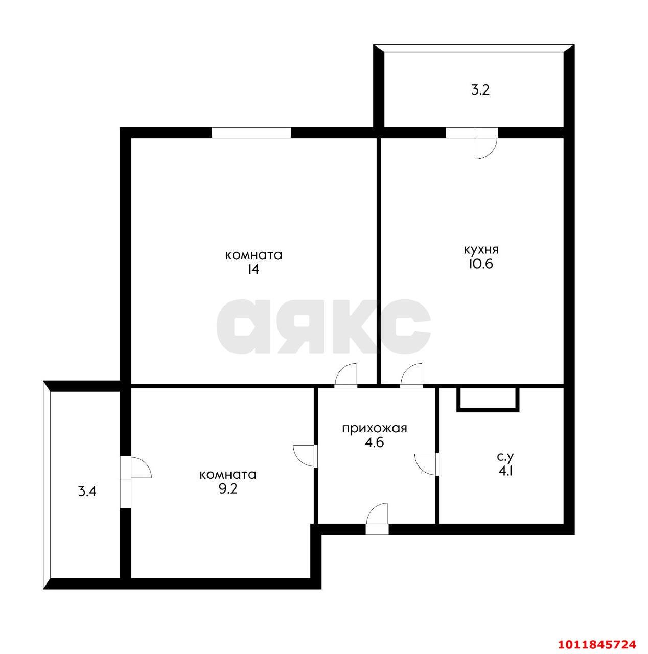 Фото №9: 2-комнатная квартира 48 м² - Краснодар, Парк Победы, ул. Героя Пешкова, 14к1