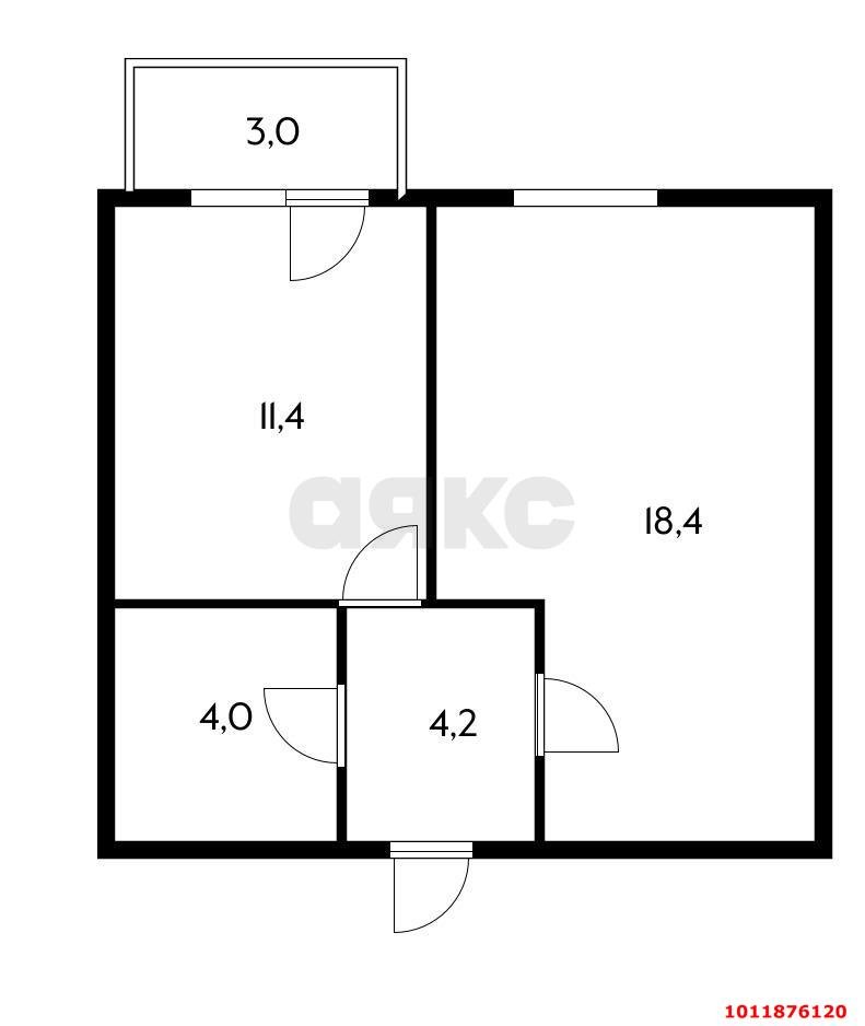 Фото №3: 1-комнатная квартира 41 м² - Краснодар, жилой комплекс Краснодарский, ул. Краеведа Соловьёва, 2к1