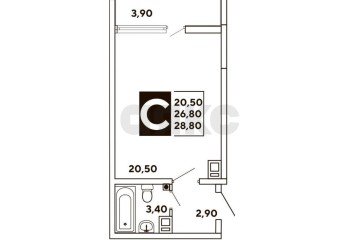 Фото №3: Студия 28 м² - Краснодар, мкр. жилой комплекс Самолёт, ул. Западный Обход, 39/2к5