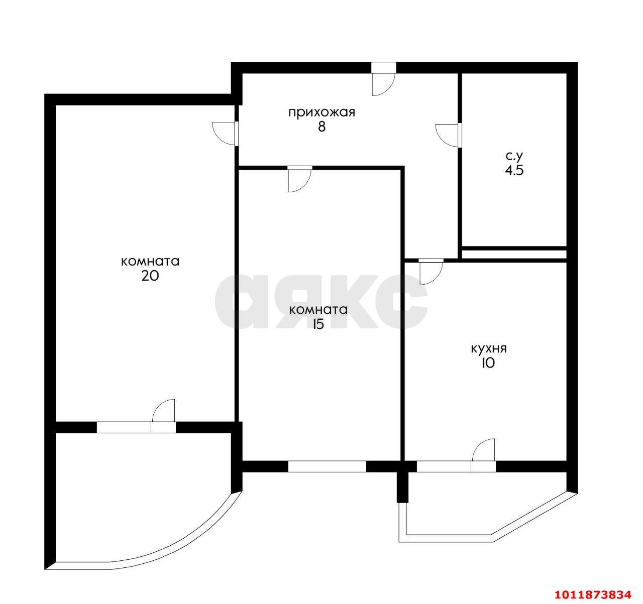 Фото №8: 2-комнатная квартира 65 м² - Краснодар, жилой комплекс Символ, ул. Командорская, 9/1