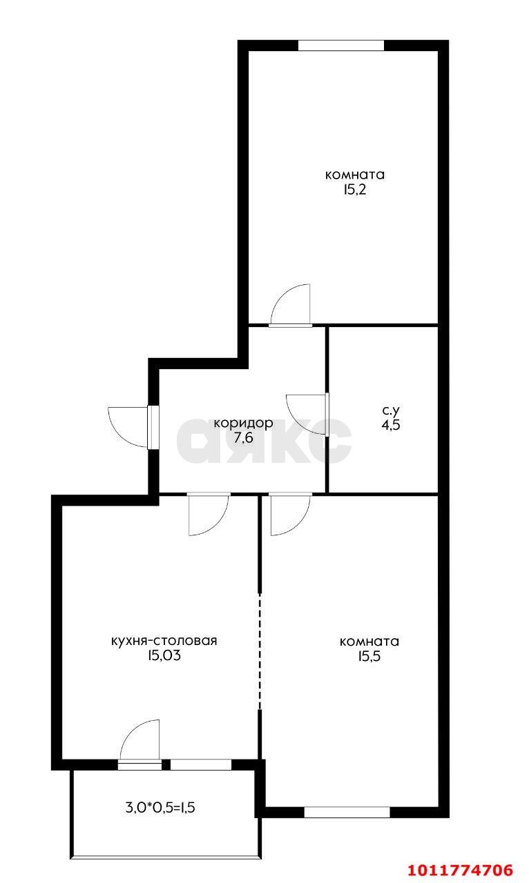 Фото №2: 2-комнатная квартира 58 м² - Краснодар, жилой комплекс Новелла, ул. Питерская, 40к1