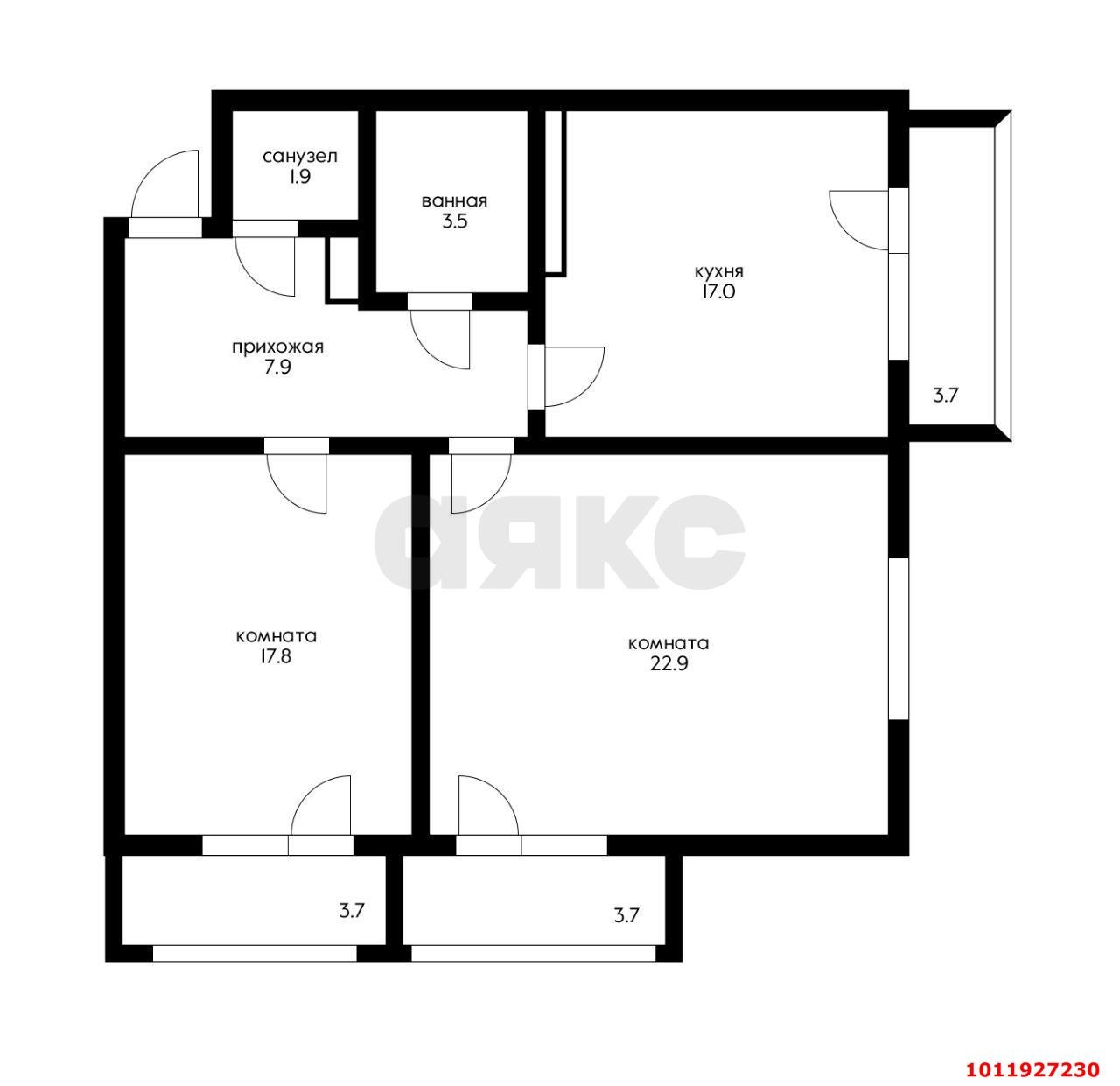 Фото №16: 2-комнатная квартира 76 м² - Краснодар, Фестивальный, ул. Яна Полуяна, 39