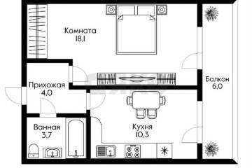 Фото №4: 1-комнатная квартира 42 м² - Краснодар, мкр. Музыкальный, ул. Рахманинова, 32