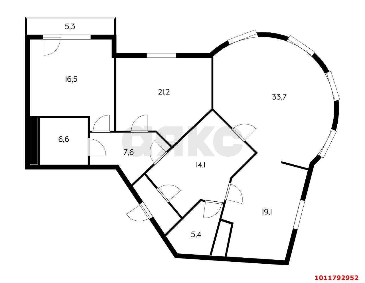 Фото №7: 3-комнатная квартира 129 м² - Краснодар, жилой комплекс Аврора, ул. имени Дзержинского, 95