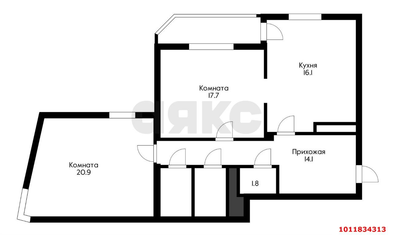 Фото №12: 2-комнатная квартира 81 м² - Краснодар, имени Маршала Жукова, ул. Александра Покрышкина, 4/8