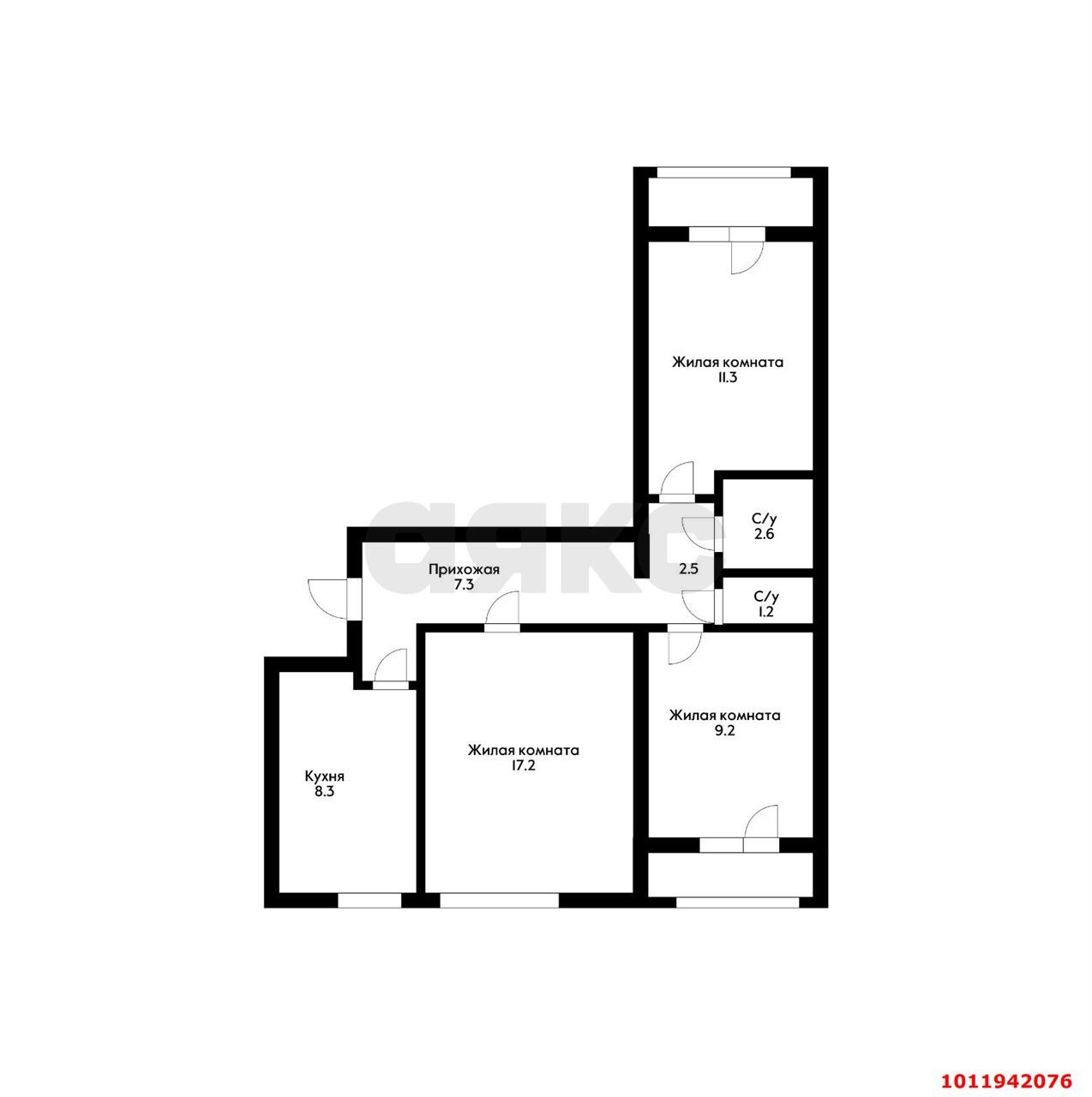 Фото №9: 3-комнатная квартира 59 м² - Краснодар, Комсомольский, ул. Симферопольская, 40