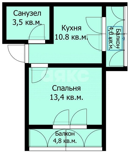 Фото №15: 1-комнатная квартира 36&nbsp;м², 3/4&nbsp;эт. - Витязево, ул. Воина Шембелиди, 24