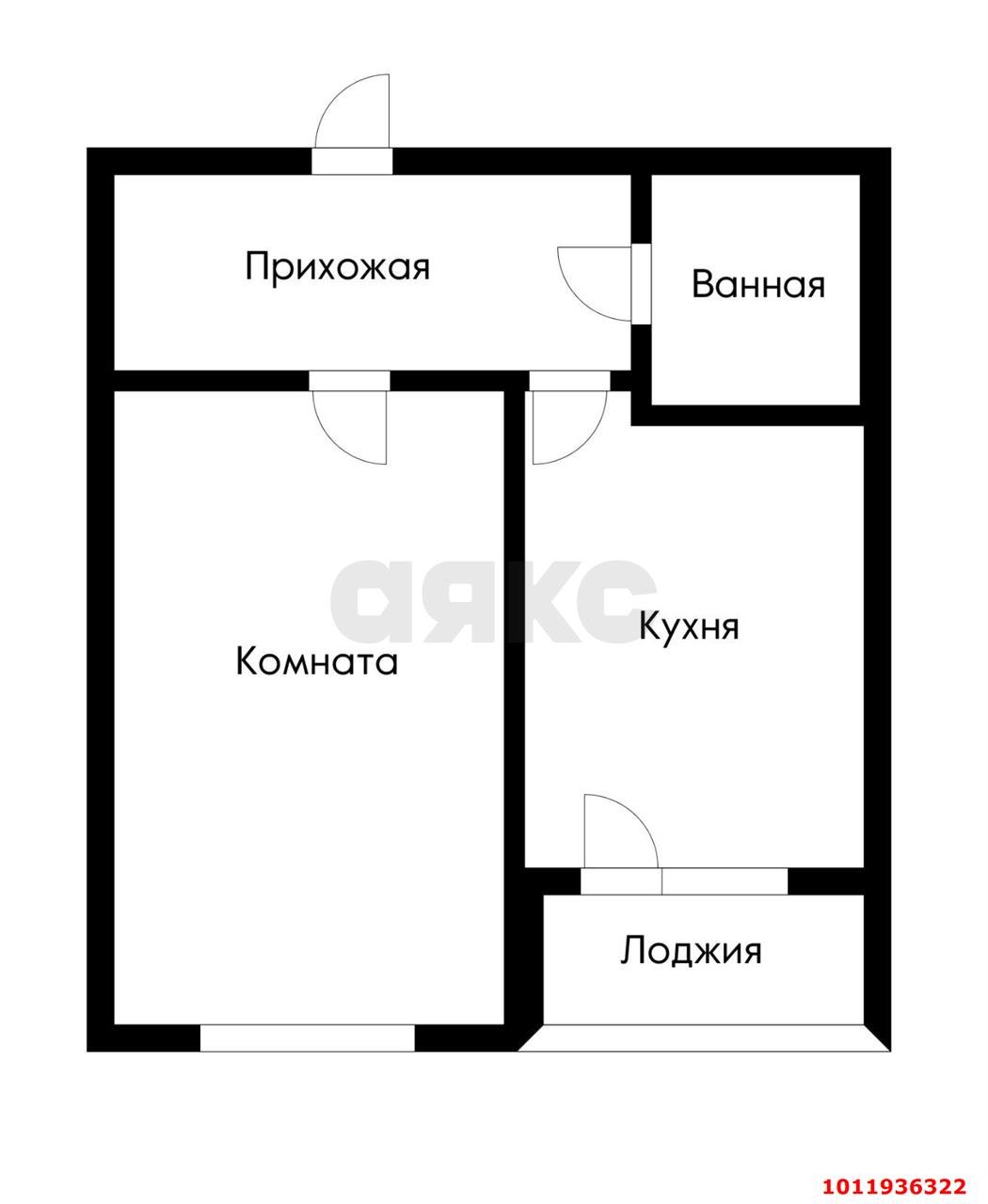 Фото №6: 1-комнатная квартира 44 м² - Краснодар, жилой комплекс Калина-парк, ул. Генерала Петрова, 2/Алит1