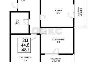 Фото №4: 2-комнатная квартира 53 м² - Краснодар, мкр. жилой комплекс Ракурс, ул. имени Героя Ростовского, 8