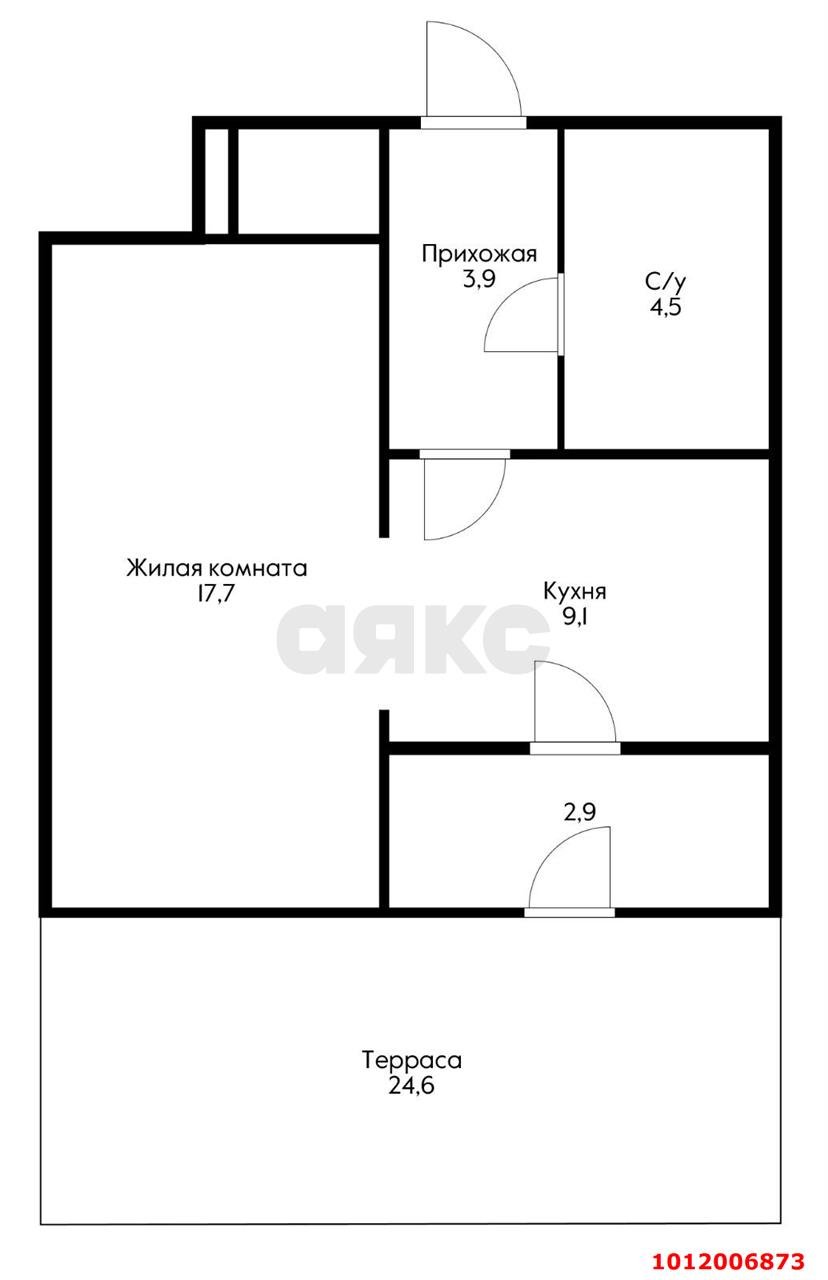 Фото №1: 1-комнатная квартира 44 м² - Краснодар, жилой комплекс Новелла, ул. Питерская, 40