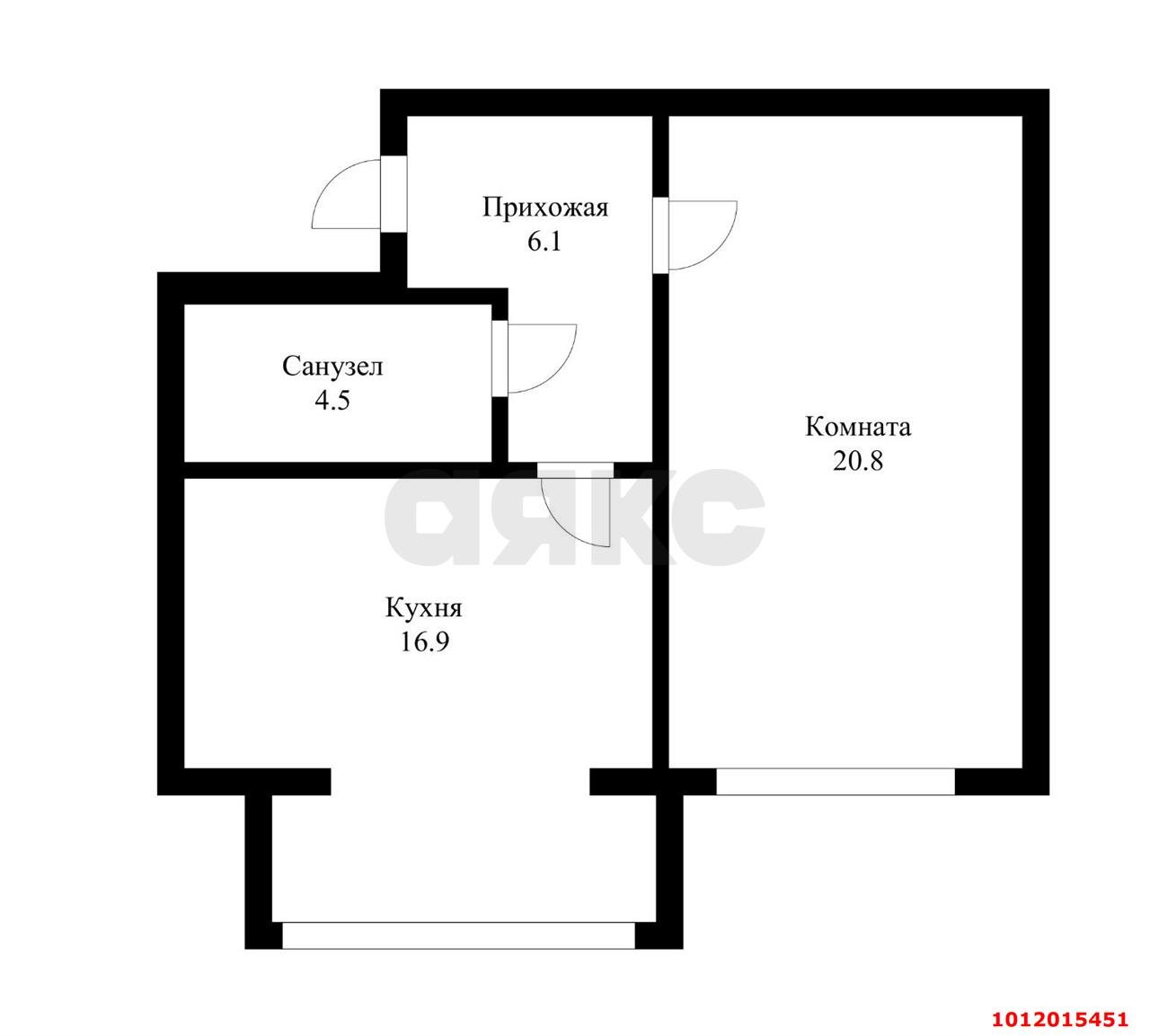 Фото №3: 1-комнатная квартира 47 м² - Энем, ул. Октябрьская, 55