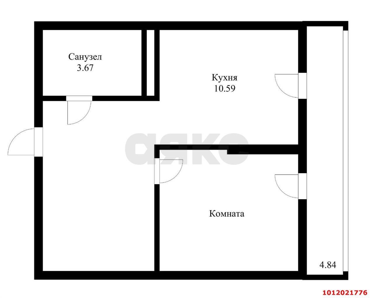 Фото №12: 1-комнатная квартира 37 м² - Краснодар, жилой комплекс Рекорд, ул. Новороссийская, 90/2к1