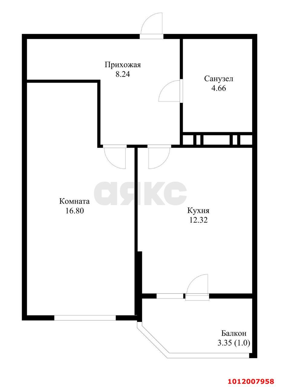 Фото №2: 1-комнатная квартира 43 м² - Краснодар, жилой комплекс Лучший, 