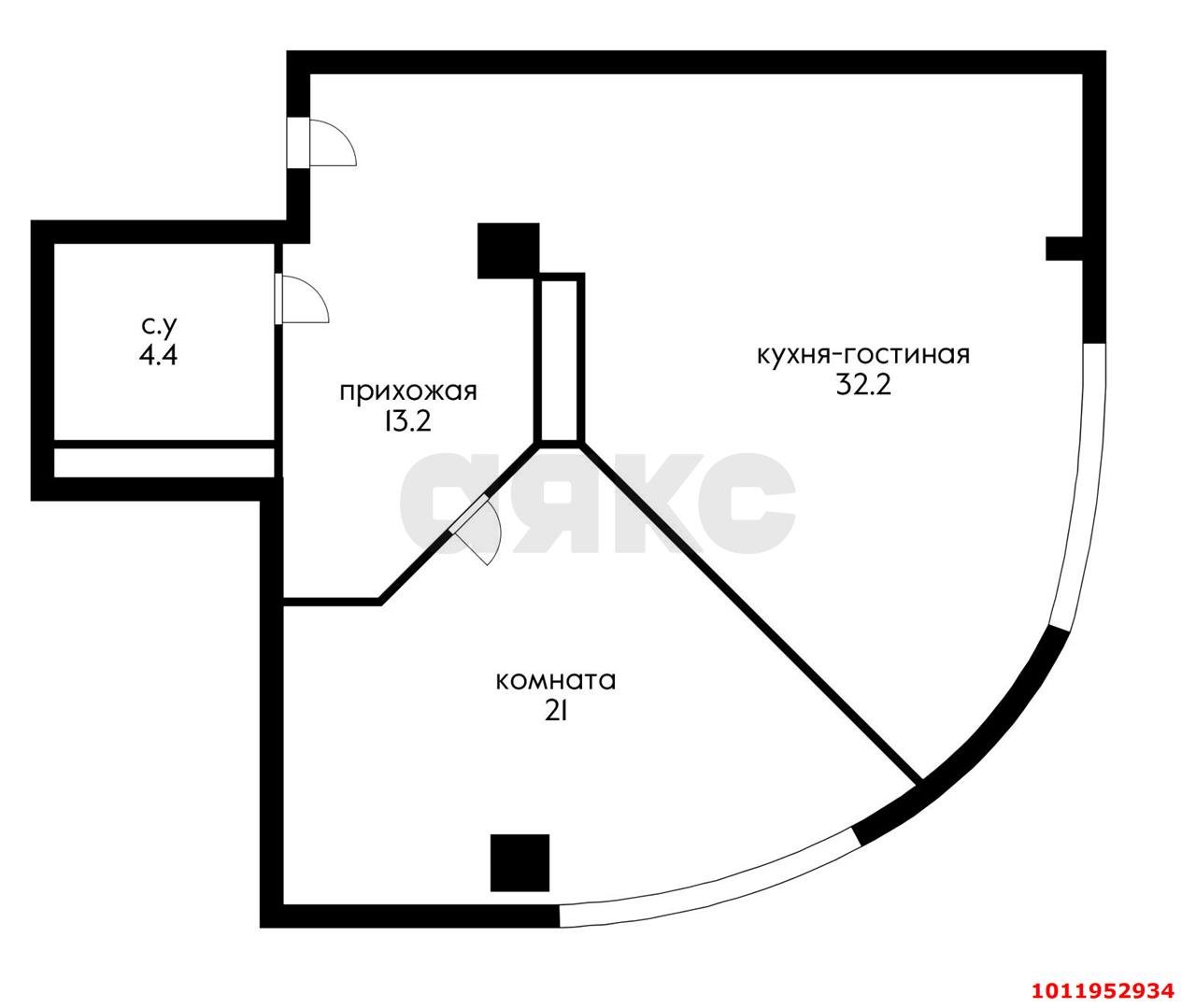 Фото №11: Апартаменты 70 м² - Краснодар, жилой комплекс Гранд Пэлэс, ул. Уральская, 75/6