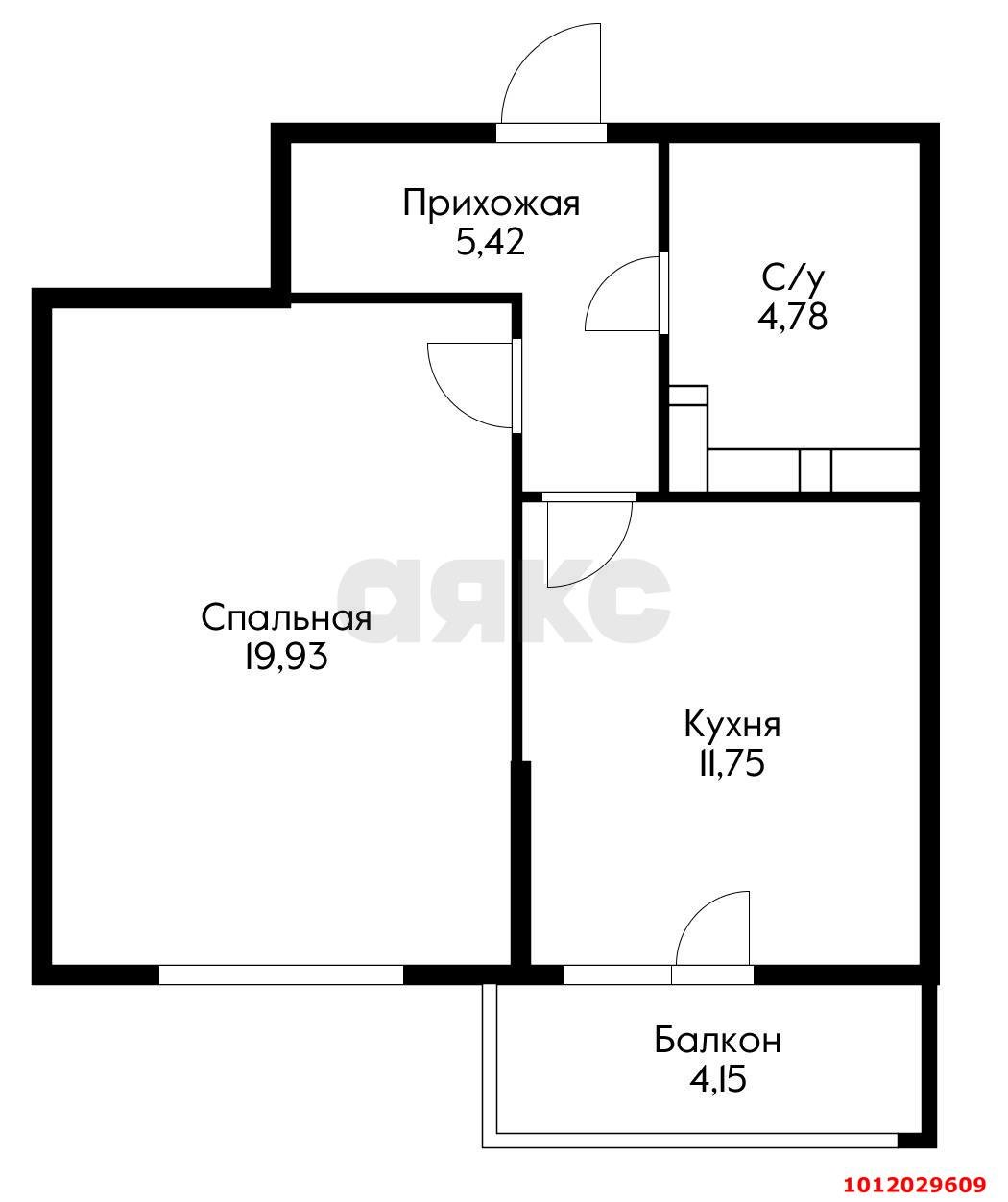 Фото №2: 1-комнатная квартира 42 м² - Краснодар, жилой комплекс На Стахановской, ул. Стахановская, 1/5к4