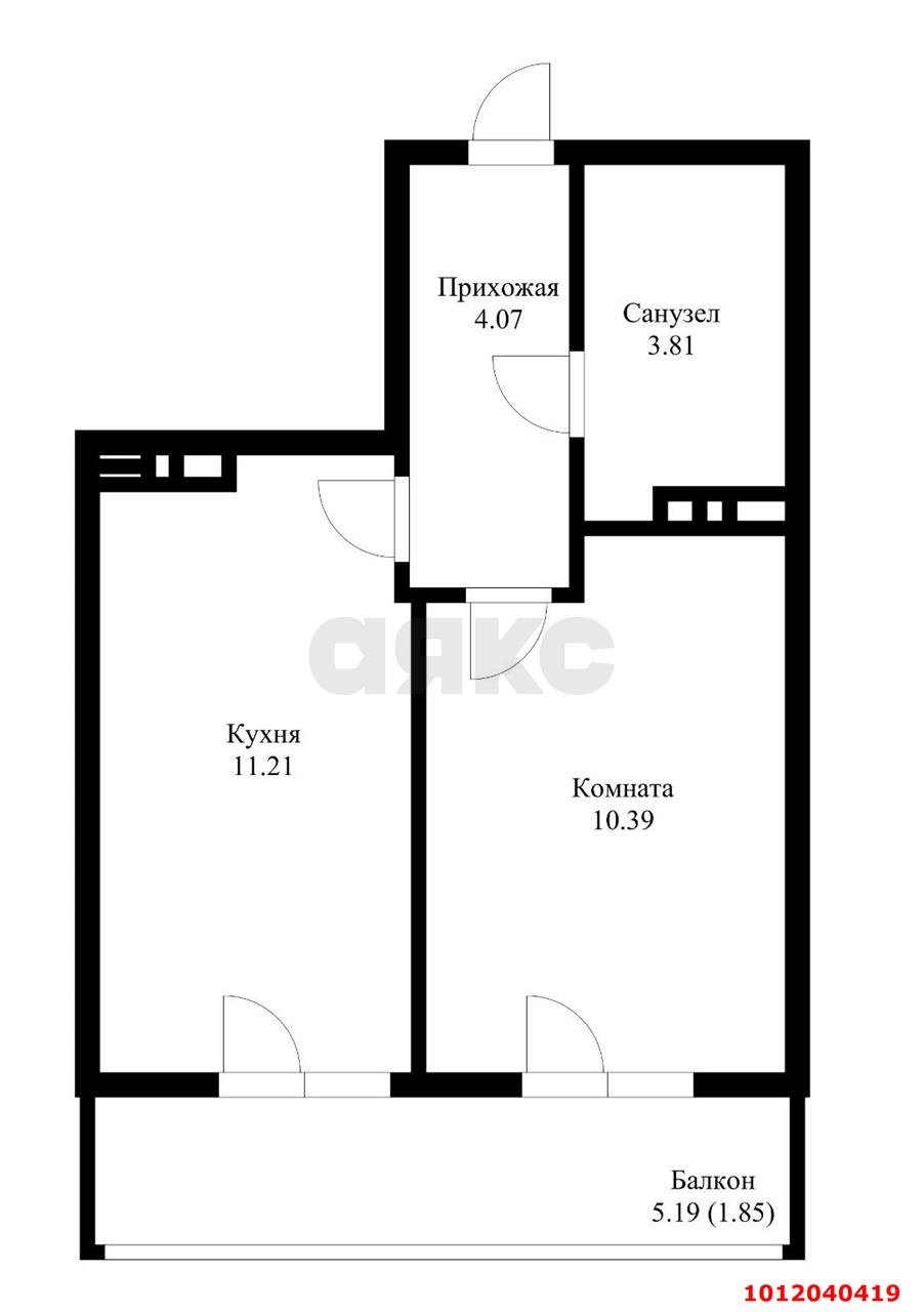 Фото №3: 1-комнатная квартира 35 м² - Краснодар, жилой комплекс Краски, ул. Краеведа Соловьёва, 6к4