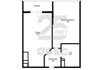 Фото №1: 1-комнатная квартира 34 м² - Краснодар, мкр. имени Петра Метальникова, ул. Петра Метальникова, 40