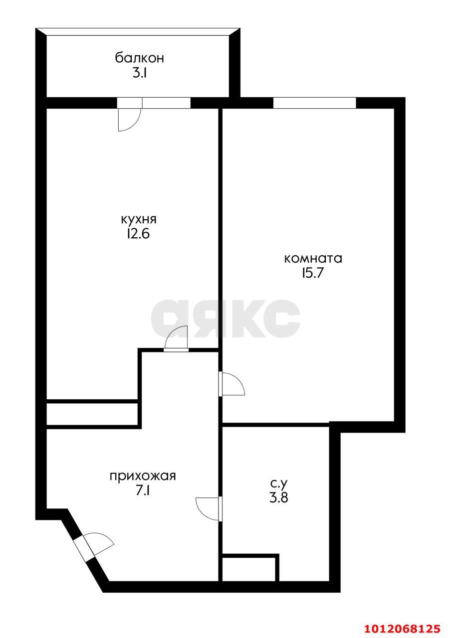 Фото №12: 1-комнатная квартира 42 м² - Краснодар, жилой комплекс Свобода, ул. Домбайская, 55к4