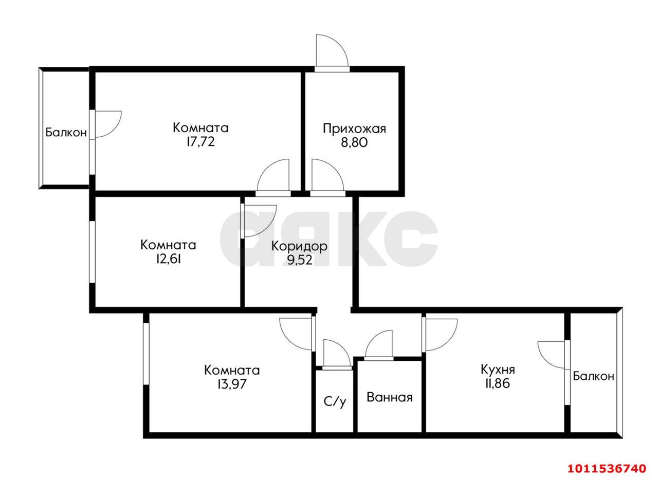 Фото №19: 3-комнатная квартира 78 м² - Краснодар, Комсомольский, ул. Симферопольская, 56