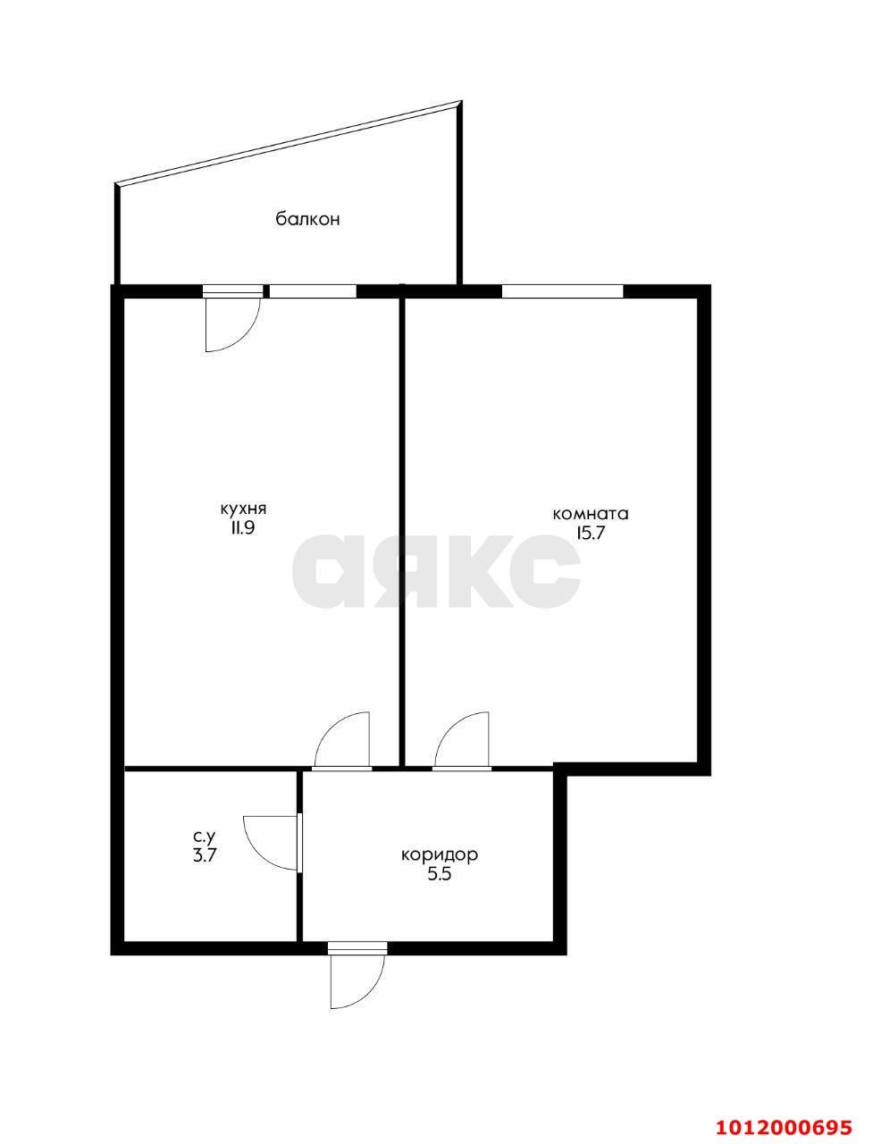 Фото №3: 1-комнатная квартира 40 м² - Краснодар, жилой комплекс Галактика, ул. Уральская, 71