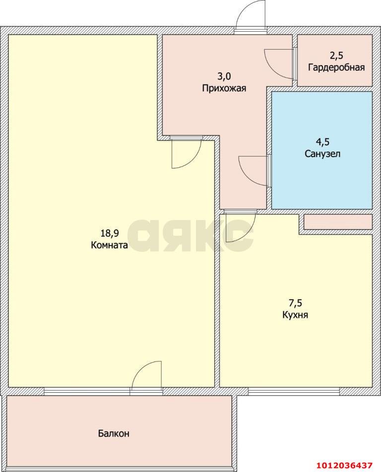 Фото №2: 1-комнатная квартира 37 м² - Энем, ул. Перова, 79