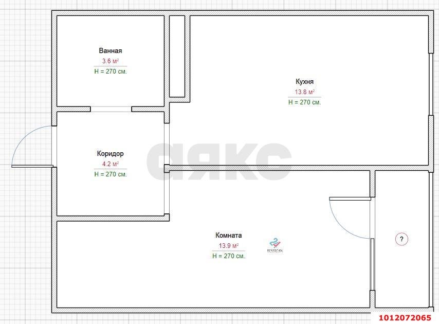 Фото №9: 1-комнатная квартира 37 м² - Краснодар, жилой комплекс Самолёт-2, ул. Западный Обход, 57к1