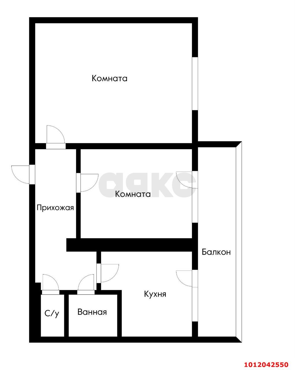 Фото №6: 2-комнатная квартира 55 м² - Краснодар, Славянский, ул. Красных Партизан, 75