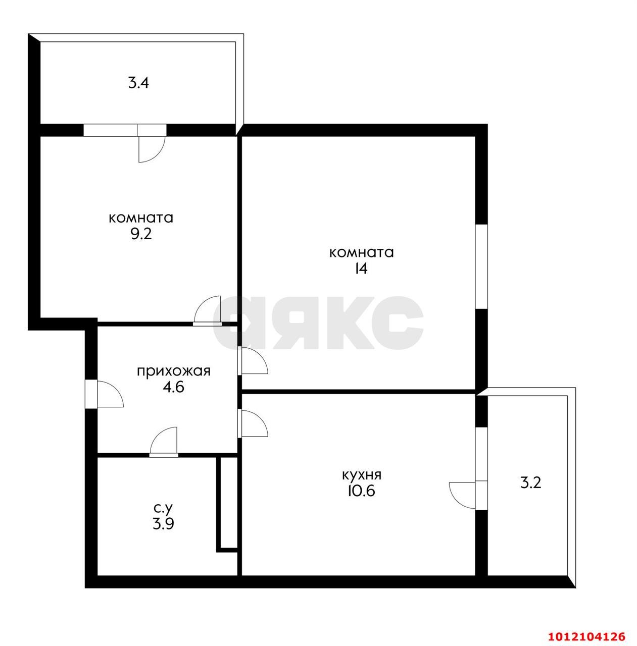 Фото №7: 2-комнатная квартира 50 м² - Краснодар, Парк Победы, ул. Героя Пешкова, 14к3