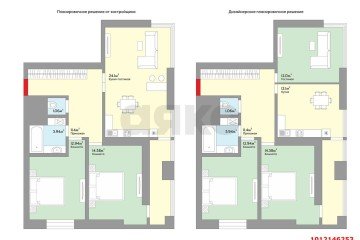 Фото №5: 2-комнатная квартира 73 м² - Краснодар, мкр. жилой комплекс На Садовой, ул. Садовая, 159к1