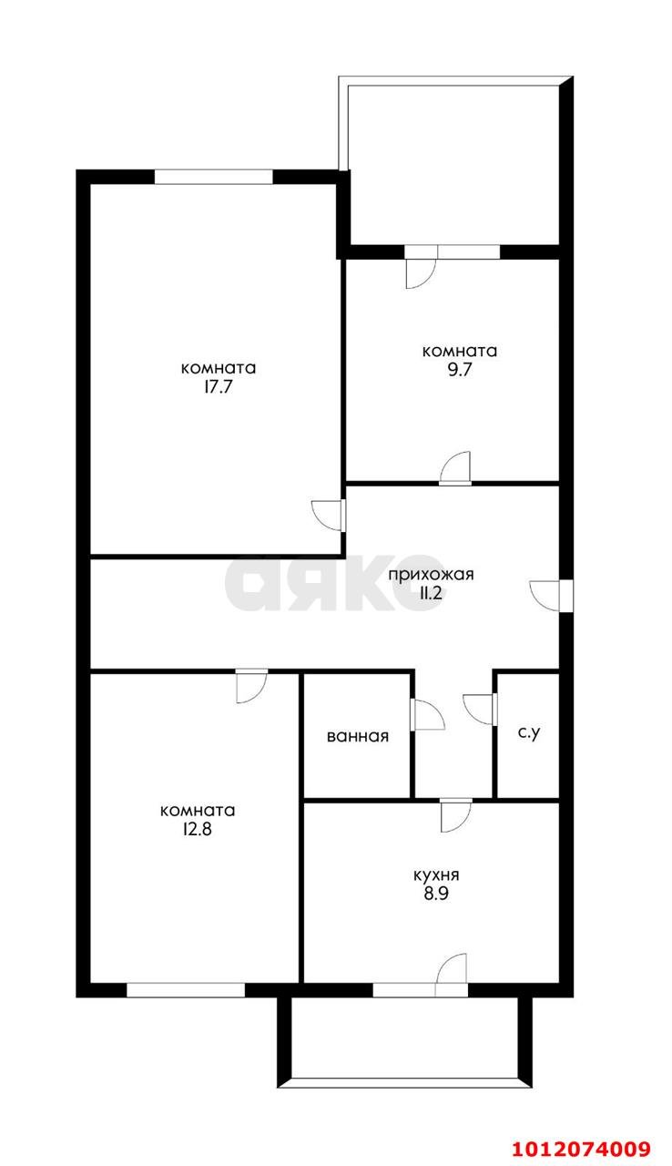 Фото №12: 3-комнатная квартира 76 м² - Краснодар, Пашковский, ул. Евдокии Бершанской, 410